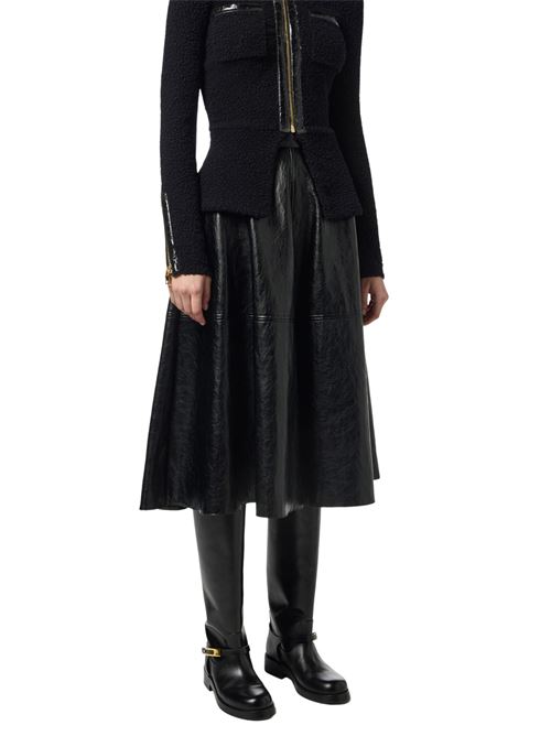 Gonna nera in similpelle Elisabetta Franchi | GO13656E2110